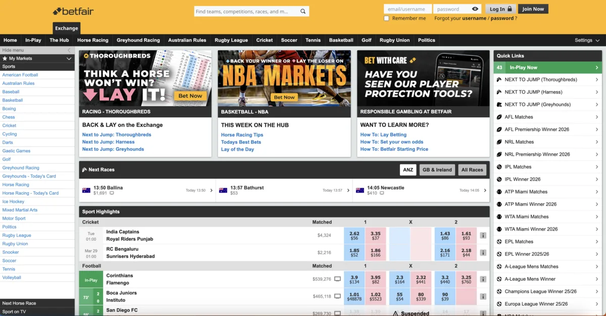 betfair desktop