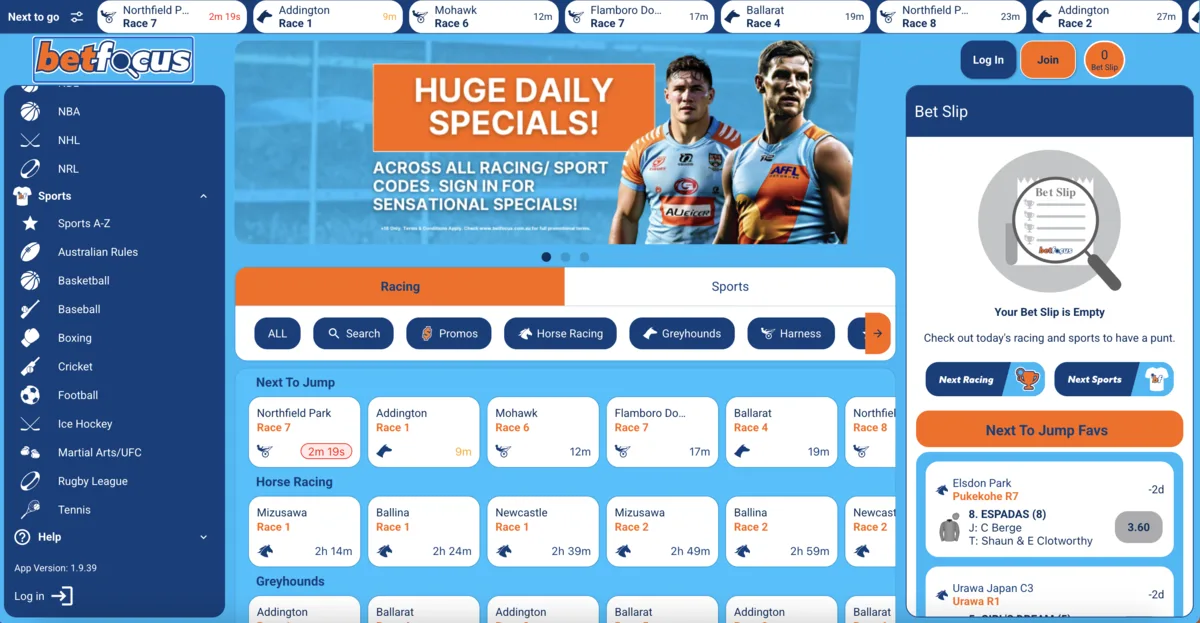 Betfocus desktop