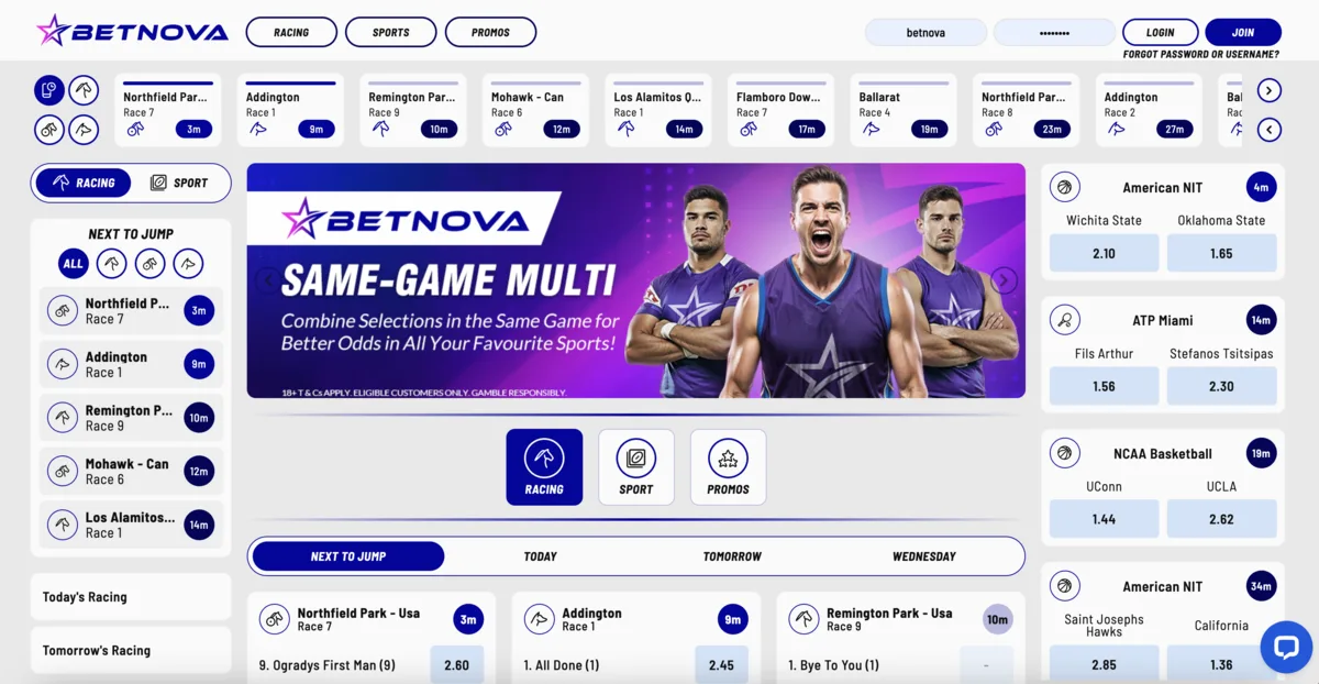 Betnova desktop