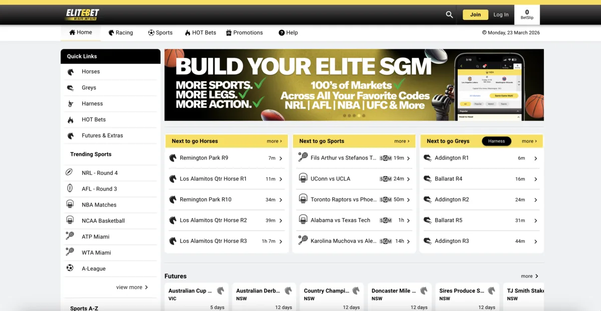 Elitebet desktop