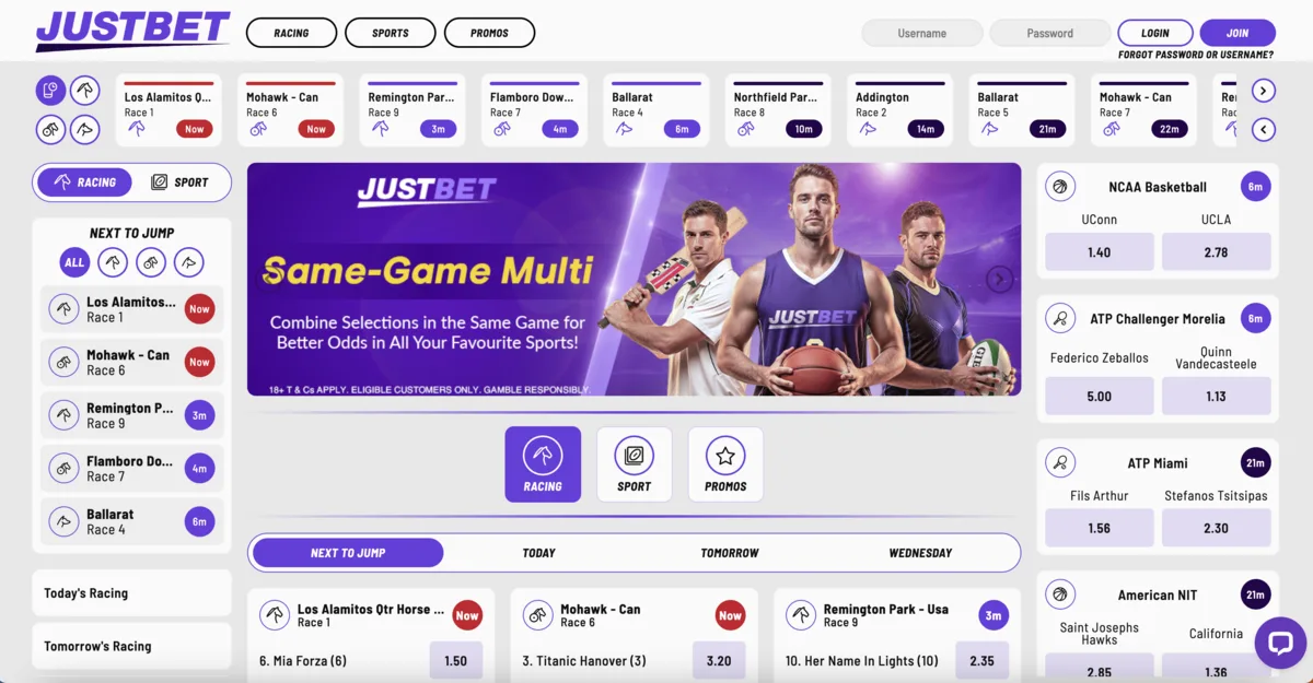 Justbet desktop
