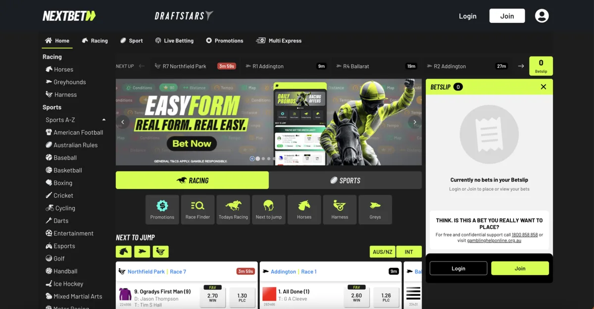NextBet desktop