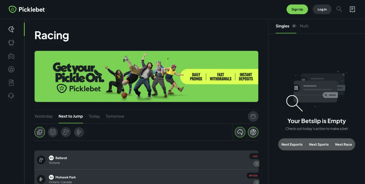 Picklebet desktop