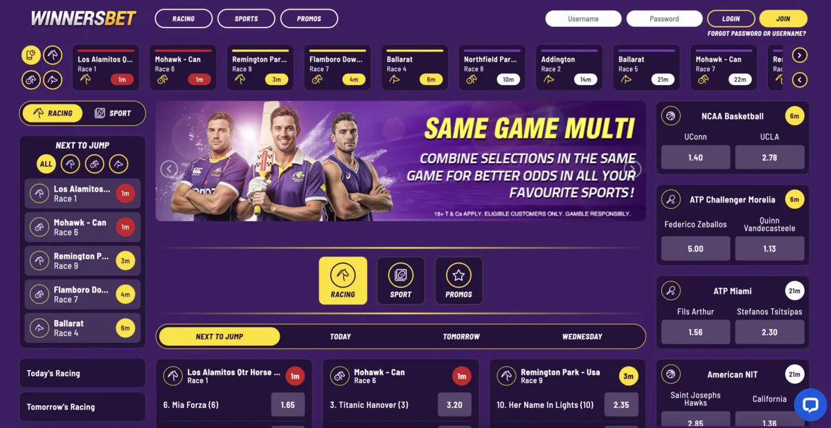 Winnersbet desktop