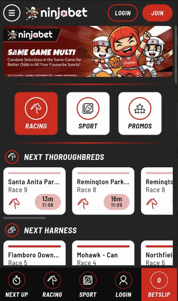 ninjabet mobile