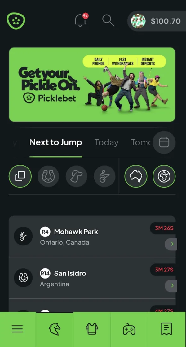 Picklebet mobile